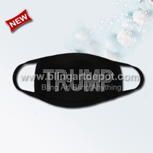 Face Mask Suppliers Trump Rhinestone Motif Reusable Cotton Masks Face Mask Suppliers Trump Rhinestone Motif Reusable Cotton Masks